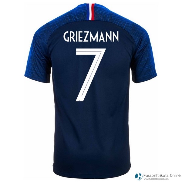 Frankreich Trikot Heim Griezmann 2018 Blau Fussballtrikots Günstig